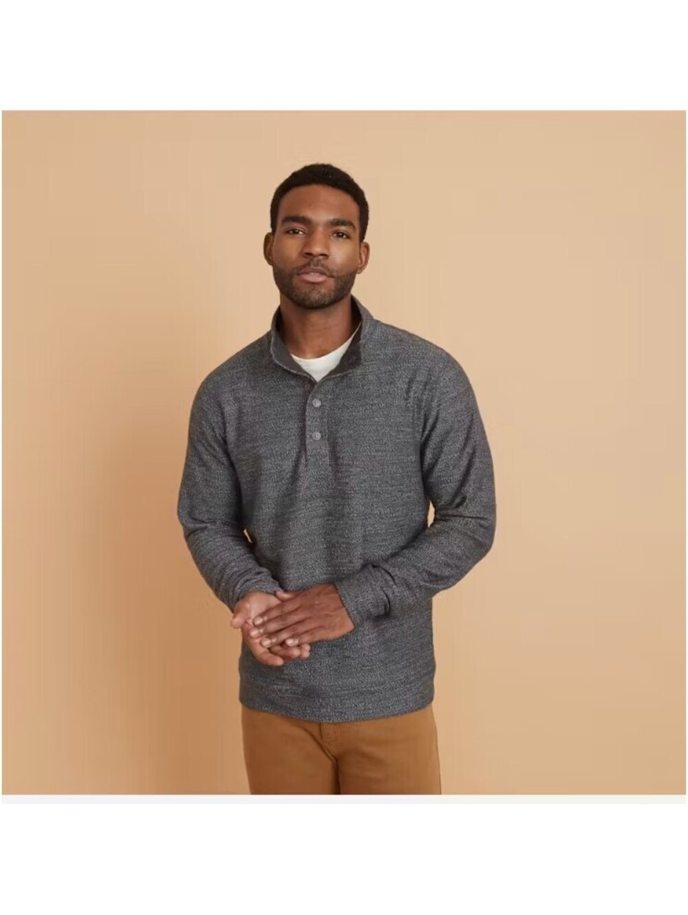 Marine Layer Clayton Textured Pull Over Size Large